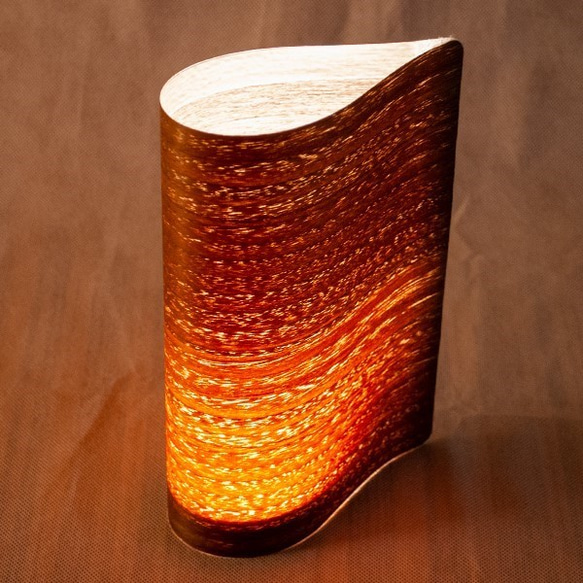 天然木のランプシェード【ウォールナット】簡単製作キット スタンド