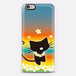 【受注生産】iPhone＆スマホ各種ケース　プルメリアレイの夏猫男子　夕空Vr. 1枚目の画像