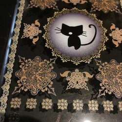 【受注生産】iPhoneケース　猫洋書 クリア 2枚目の画像
