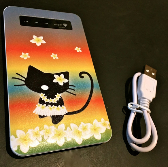 【受注生産】モバイルバッテリー◆フラガール猫 3枚目の画像