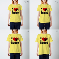 家族でお揃いok‼️ I LOVE Family 猫 Tシャツ 6枚目の画像