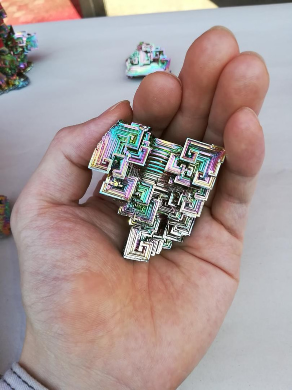 虹】ビスマス人工結晶(Bismuth) 蒼鉛(そうえん)【置物・オブジェ