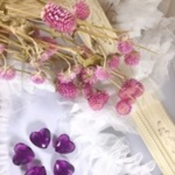 ビーズ　むらさきの花のこころ 1枚目の画像