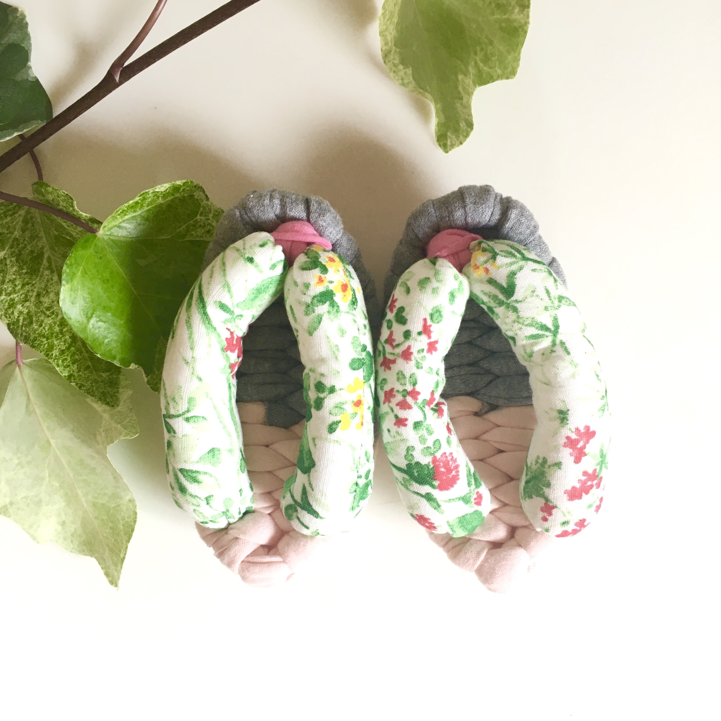 足半布ぞうり/ぬのっパ】サマーフラワー×シャーベットカラー