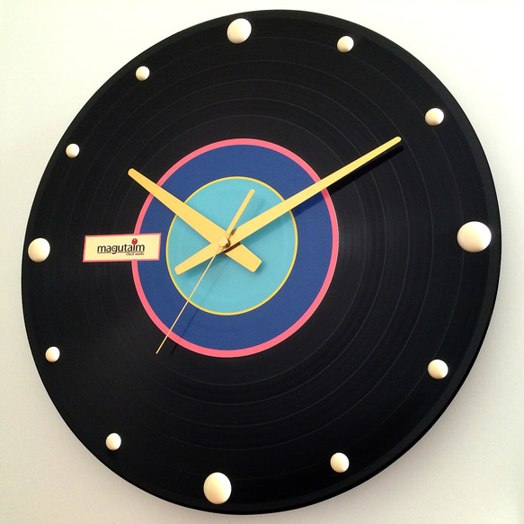 ケニチさま再販用専用ページ　レコード盤壁掛け時計（水色、青、ピンク） 3枚目の画像