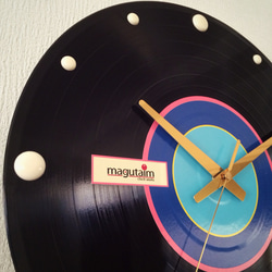 ケニチさま再販用専用ページ　レコード盤壁掛け時計（水色、青、ピンク） 4枚目の画像
