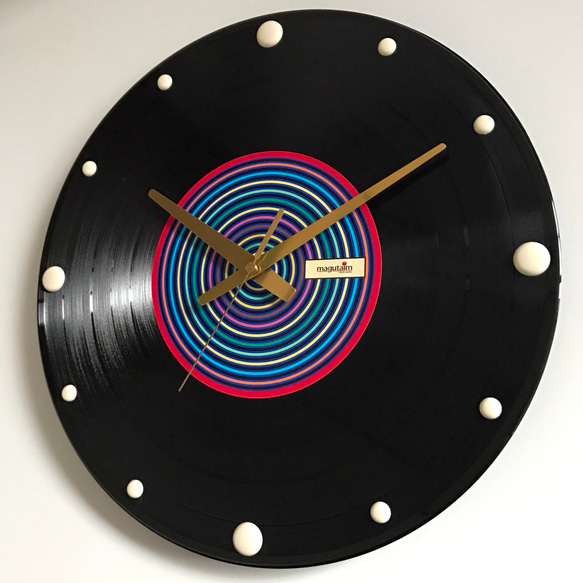 レコード盤時計(カラフル) 3枚目の画像