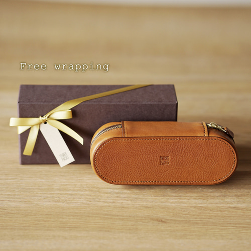 名入れ可◇上質な本革メガネケース◇パープル◇ (イニシャル刻印