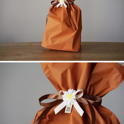 【受注製作】帆布のミニトート オレンジ 「Creema限定」 10枚目の画像