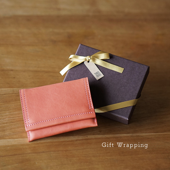 Creema 限定【免費刻字、免費禮物包裝】精巧輕薄折疊錢包(粉色) 第10張的照片