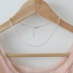 桜色の淡水パールのネックレス 1枚目の画像
