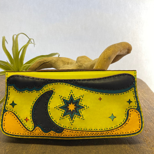 レザーウォレット ハンドメイドレザー ロングウォレット ojagadesign