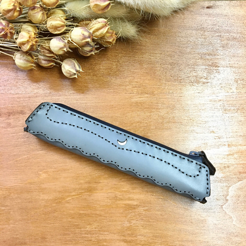 レザーペンケース ハンドメイドレザー 手縫い クラフトレザー