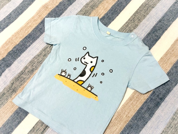 猫アナゴ　キッズTシャツ 1枚目の画像