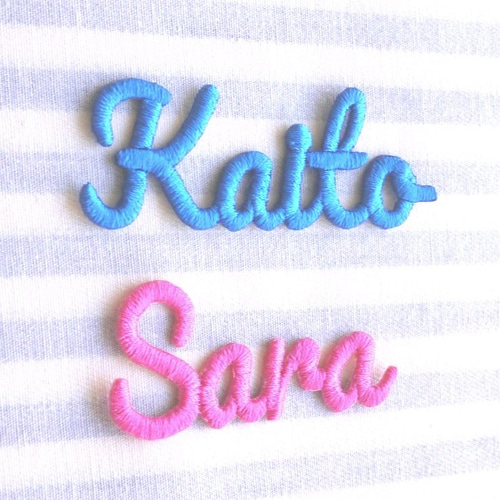 アルファベットのお名前ワッペンⅡ 5文字まで セミオーダーメイド