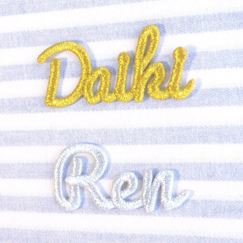 2cm】アルファベット数字のカラー刺繍ワッペン【ゴシック体