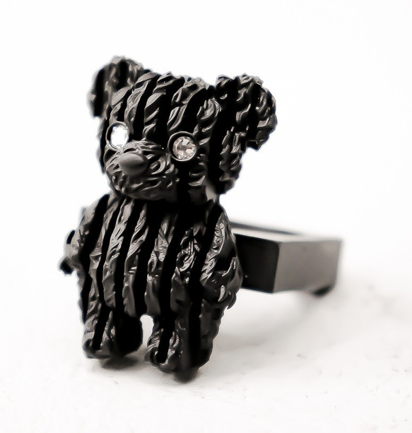 熊ストライプ”縫” / Stripe BEAR "Plush Doll"ring 4枚目の画像