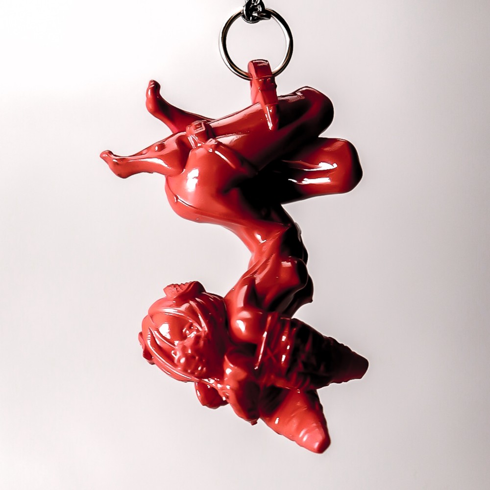 A little quiet, dog girl "RED"  / PENDANT