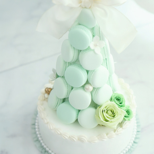 専用 超bigホワイトシンデレラマカロンタワー＆ホワイト3段