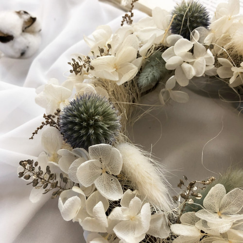 完売☆彡ありがとうございました】軽やかな透明感のホワイトリース