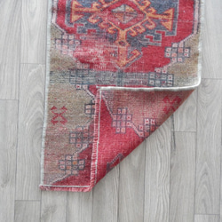 【送料無料】オールドキリム トルコ 手織り ヴィンテージラグ 38x85 cm 7枚目の画像