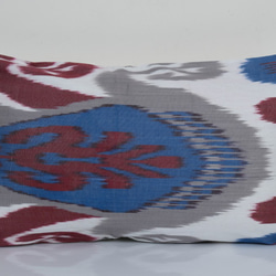12 "X22"ウズベキカット生地デザイナーイカット枕シルクウェイイカトリビングルーム枕装飾 AS24 1枚目の画像