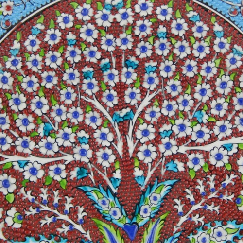 超安い品質 トルコ皿】生命の樹モチーフ 手描きデザイン 【値下げ中 その他