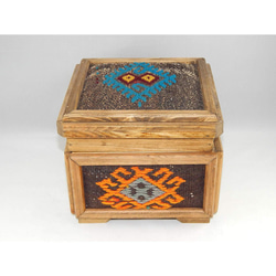 部族キリムチェスト、手作りの木製のユニークなボックス、女性へのギフト、ジュエリーボックス、装飾収納、部族のトルコの装飾 3枚目の画像