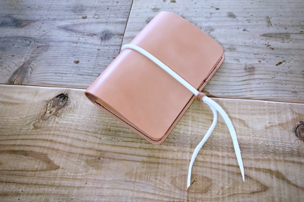 A6手帳カバー　ノートカバー　本革　レザー　ヌメ革　S-012