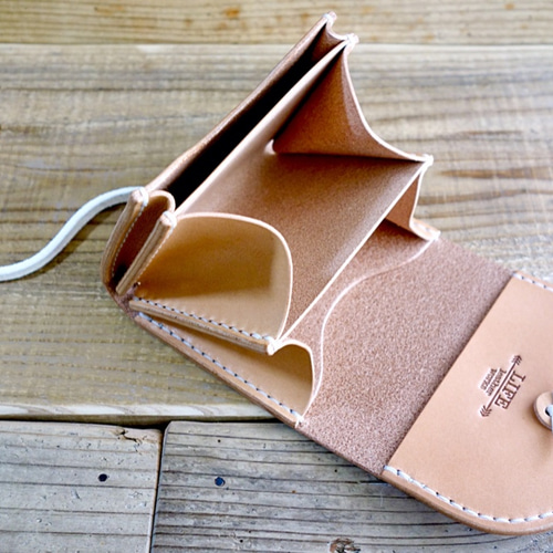 LIFE leather worksコンパクトレザーウォレット COMPACTWALLETBF-black