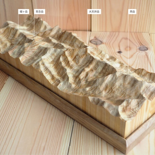 山岳風景「常念山脈」 彫刻 COOBA 通販 9870186｜Creema(クリーマ)