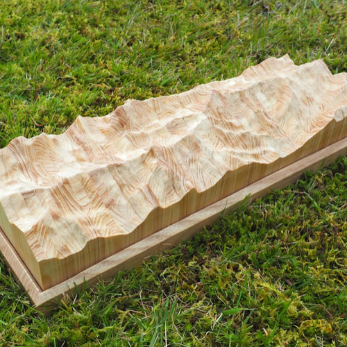 山岳風景「常念山脈」 彫刻 COOBA 通販 9870186｜Creema(クリーマ)