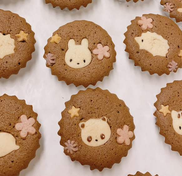 かわいい焼き菓子ギフト 〈ラブリークッキー＆お花のクッキー）とマドレーヌ 7枚目の画像