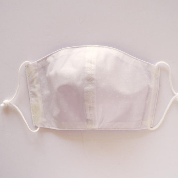 エチケットマスク　ドット　パープル　冷感マスク用生地 5枚目の画像
