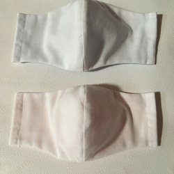 抗菌加工生地マスク二枚組　リバーシブル 2サイズ　（送料込み）ご好評キャンペーン中在庫限り 4枚目の画像