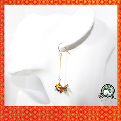 Origami GOLDFISH earrings【1pair】 第2張的照片