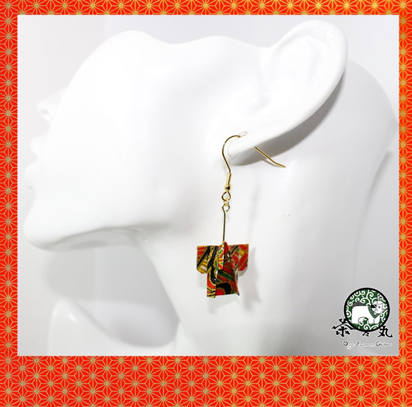 Origami KAZARI KIMONO earrings 【1pair】 第2張的照片