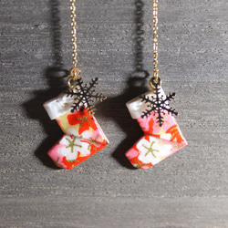 Origami CHRISTMAS BOOTS earrings【1pair】 第2張的照片