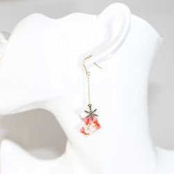 Origami CHRISTMAS BOOTS earrings【1pair】 第3張的照片