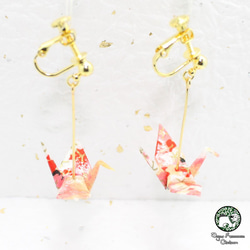 Origami CRANE earrings【1pair】 第2張的照片