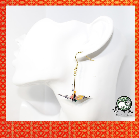 Origami CRANE earrings【1pair】 第2張的照片