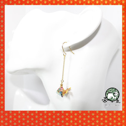 Origami GOLDFISH earrings【1pair】 第2張的照片