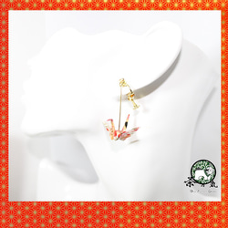 Origami CRANE earrings【1pair】 第2張的照片