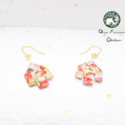 Origami KIMONO earrings【1pair】 第2張的照片