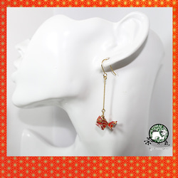 Origami GOLDFISH earrings【1pair】 第2張的照片