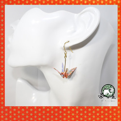 Origami CRANE earrings【1pair】 第2張的照片