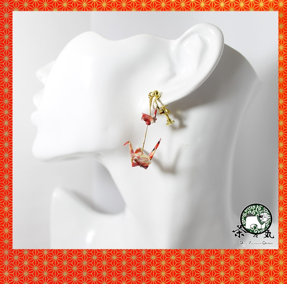 Origami CRANE earrings【1pair】 第2張的照片