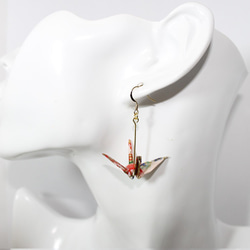 Origami CRANE earrings【1pair】 第4張的照片