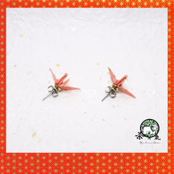 Origami CRANE earrings【1pair】WASHI BOX SET 第2張的照片