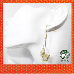 Origami RABBIT earrings【1pair】 第2張的照片